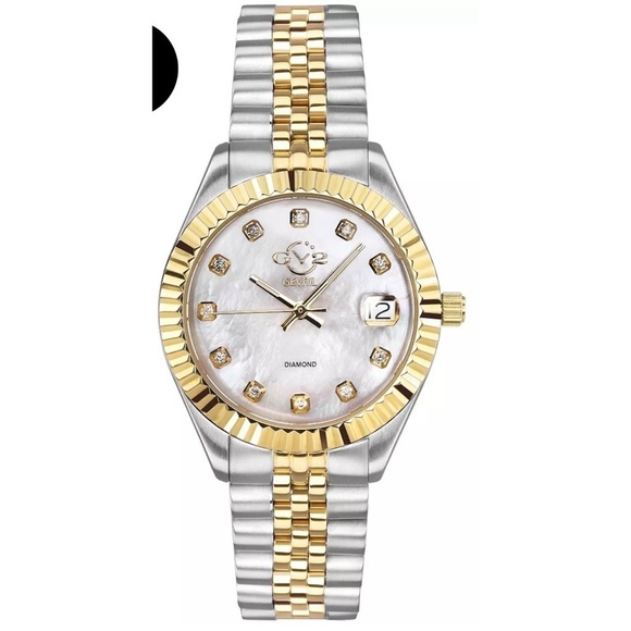 Gevril Accessories - Gevril stainless steel two tone, mother of pearl face watch Switzerland